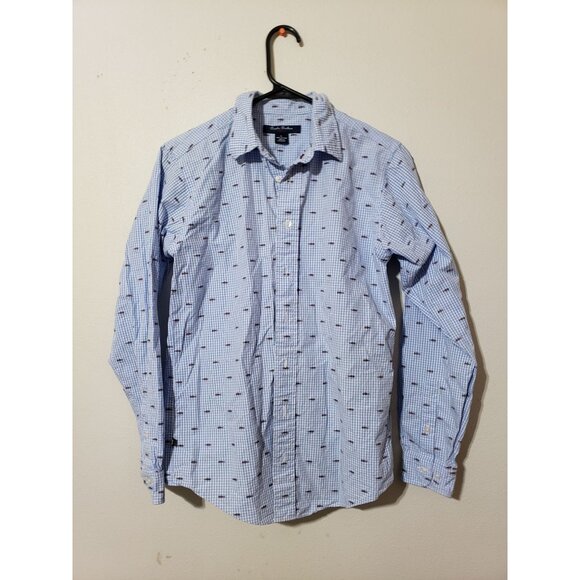 Brooks Brothers Red Fleece, fish skeleton, 100% cotton, long sleeve shirt size L - Picture 1 of 7